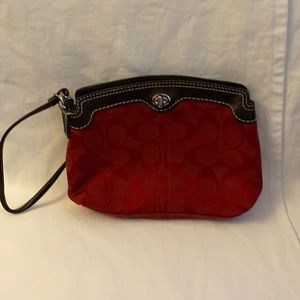 Coach wristlet red